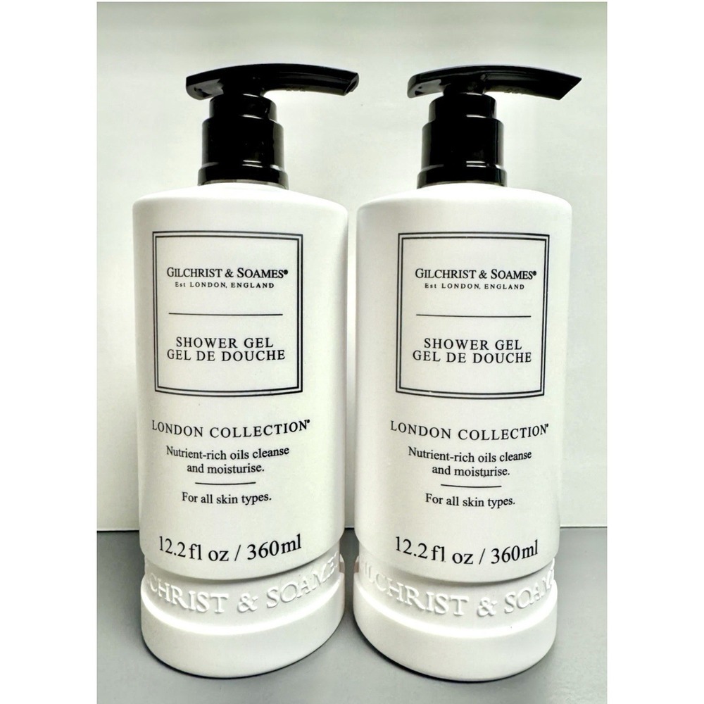 2 PACK G & S London Collection SHOWER GEL Body Wash 12.2oz 360ml Pump Bracket